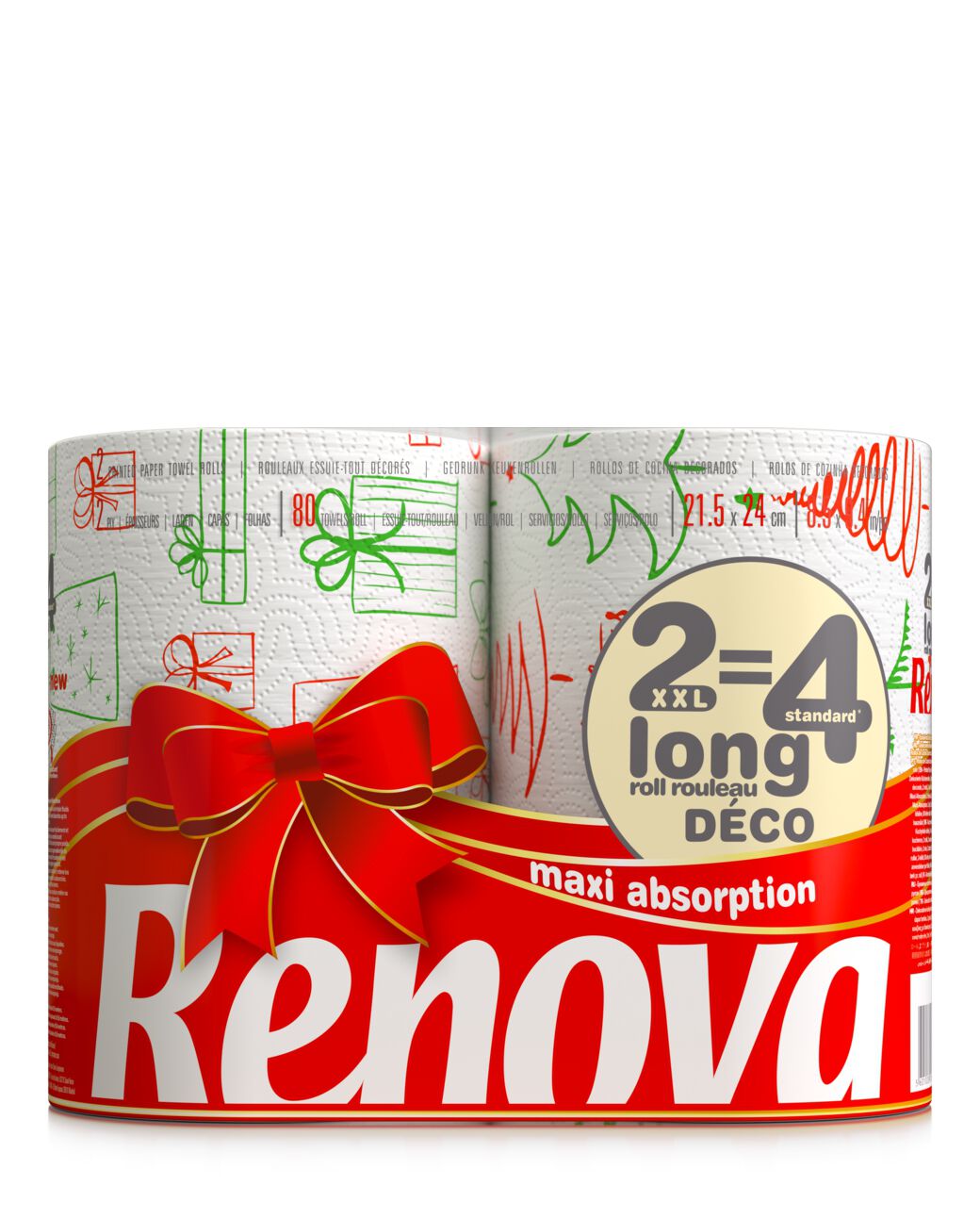 Rolos de Cozinha Maxi Absorption XXL Natal